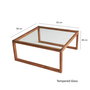 Hanah Home Mesa de Centro Via de Cristal Templado y Madera